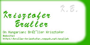 krisztofer bruller business card